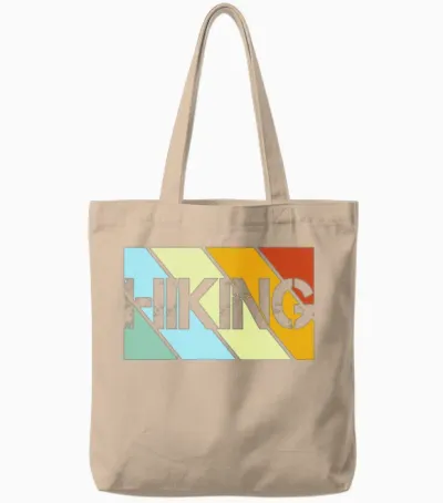 Hiking Retro Tote Bags - Natural