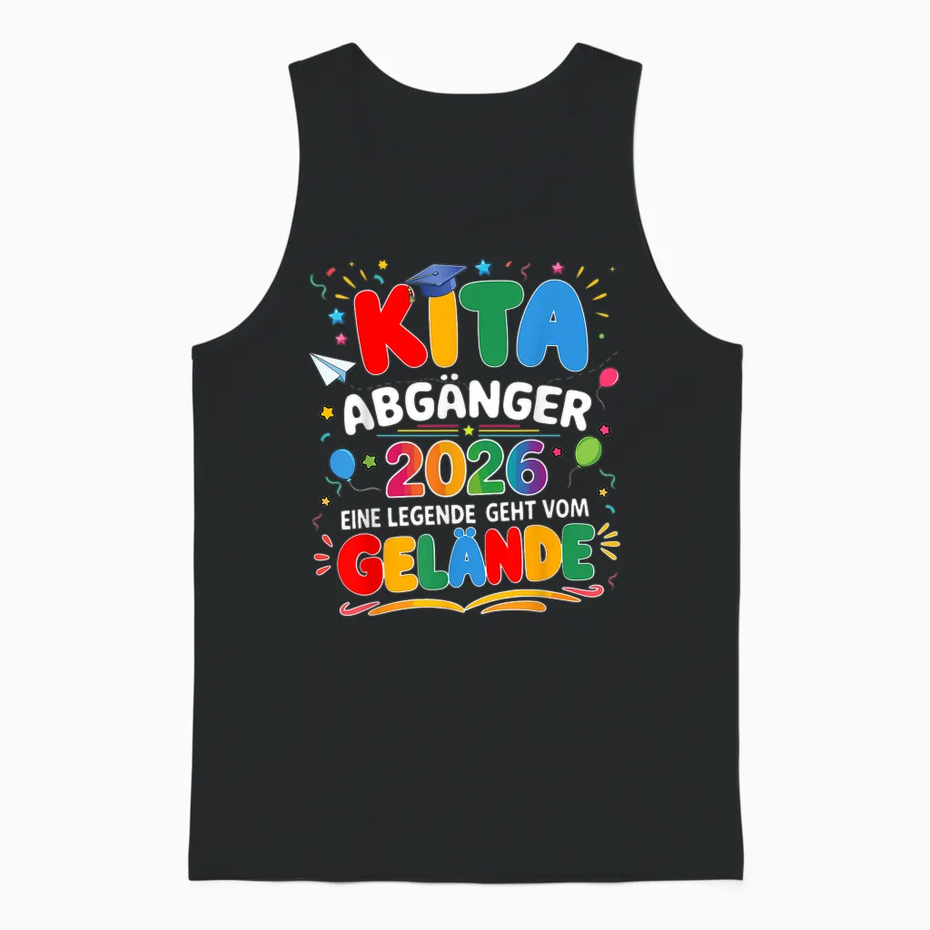 Kita Abgänger 2026 Einschulung Schulkind Junge Mädchen Unisex Tank Top in Black