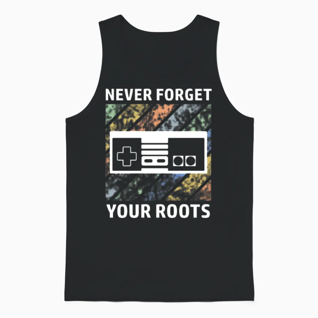 Retro Gamer Video Games Saying Unisex Tank Top in Black