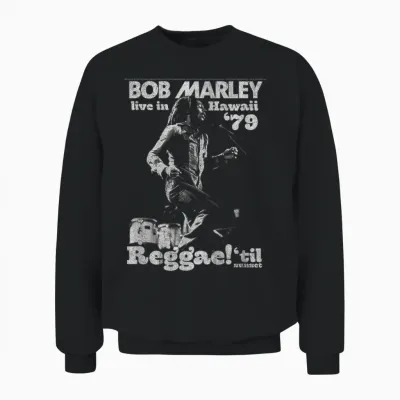 Bob Marley Live in Hawaii 78 Classic Reggae Music Unisex Sweatshirt - Black
