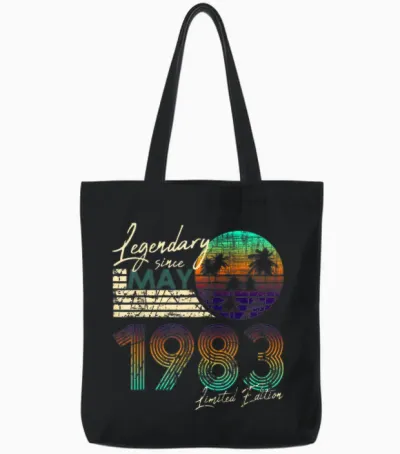 40. Geburtstag 40 Legendär Seit Mai 1983 Tote Bags - Black