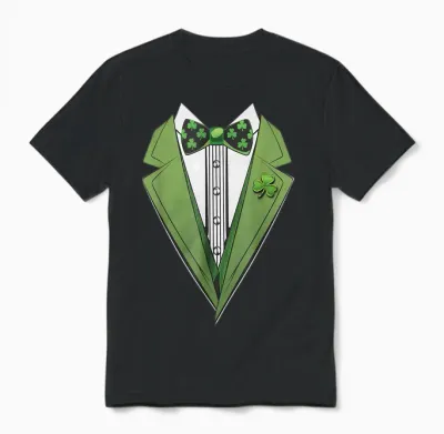 St. Patrick's Day Costume Funny Leprechaun T-Shirt, Black Unisex T-Shirt - Black