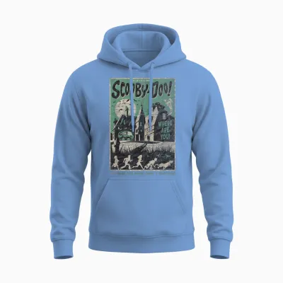 Scooby-Doo Mystery Incorporated Scary House Movie Unisex Hoodie - Carolina Blue