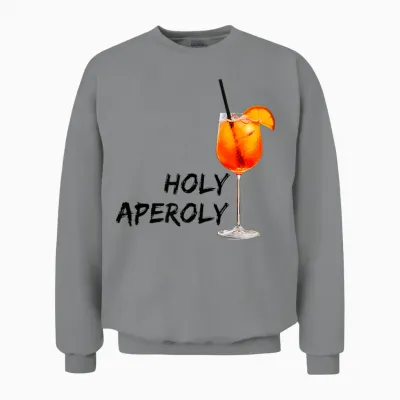 Holy Aperoly Official Club Member Party Fun for Fans T-Shirt, White Unisex Sweatshirt - Sport Grey