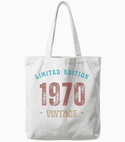 Vintage 1970 Limited Edition 1974 53th Birthday Tote Bags - White