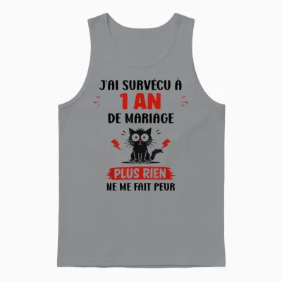 Couple 1 an Blague Humour Anniversaire 1 an De Mariage Unisex Tank Top - Sport Grey