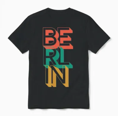 Retro Berlin Unisex T-Shirt - Black
