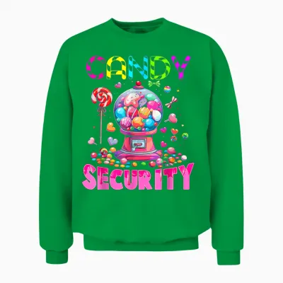 Candy Security Candyland Costume Kids Teens Adult Unisex Sweatshirt - Irish Green