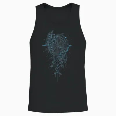 Walhalla Raven Odins Runes Nordic Compass Viking Unisex Tank Top - Black