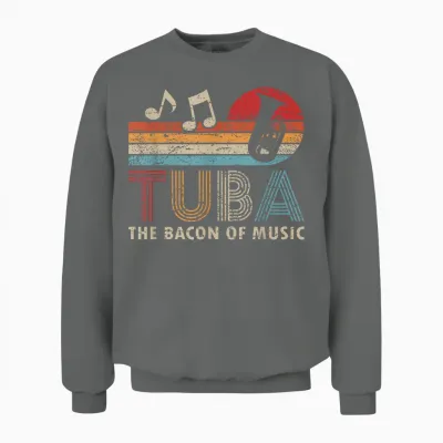 Retro Tuba Orchester Blasmusik Musiker Tubist Unisex Sweatshirt - Graphite Heather