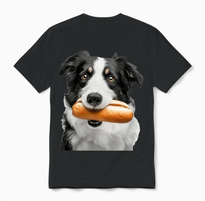 Border Collie Unisex T-Shirt in Black