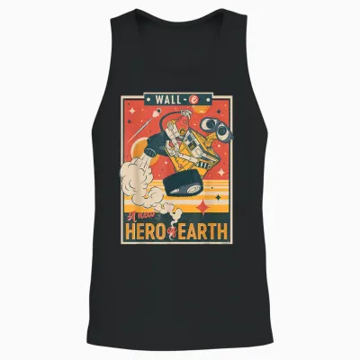 Disney and Pixar’s Wall-E a New Hero of Earth T-Shirt Small Unisex Tank Top - Black
