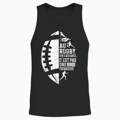 Funny Rugby Caramel It's Not a Sporty Treat T-Shirt, Black, S Unisex Tank Top - Black