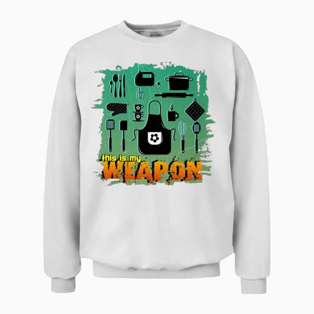 Chef Cooking Cook Recipe Meal Delicious Restaurant Unisex Sweatshirt in White