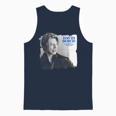 David Bowie Je Ne Peux Pas Tout Donner 2002-2016 Unisex Tank Top - Navy