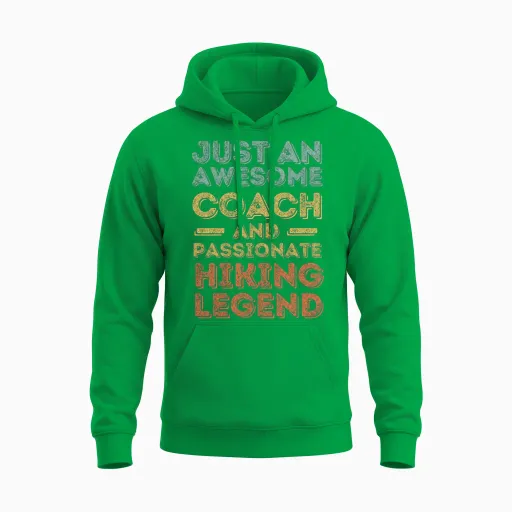 Coach Hiking Legend Retro - & Outdoors Unisex Hoodie in Irish Green