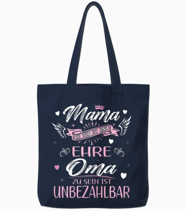 Tollste Oma Beste Mama Mutter Muttertagsgeschenk Tote Bags in Navy