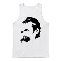 Nietzsche Unisex Tank Top - White – 1