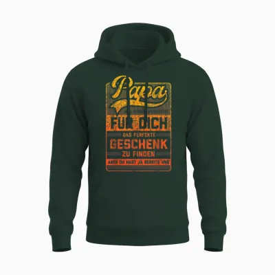 Papa Und Vater Lustiger Spruch Witziges Vatertag Herren Unisex Hoodie - Forest
