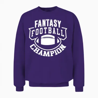 Fantasy Football League Champion Unisex Sweatshirt - Purple