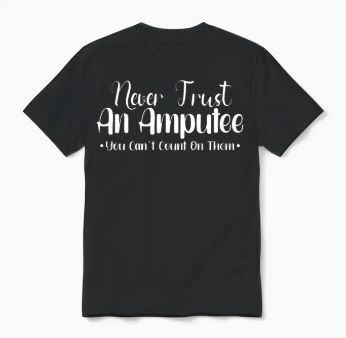 Handicapped Wheelchair Cyborg Leg Arm Amputee Unisex T-Shirt in Black