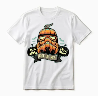 Star Wars Halloween Stormtrooper Jack-O’-Lantern Pumpkin Unisex T-Shirt - White