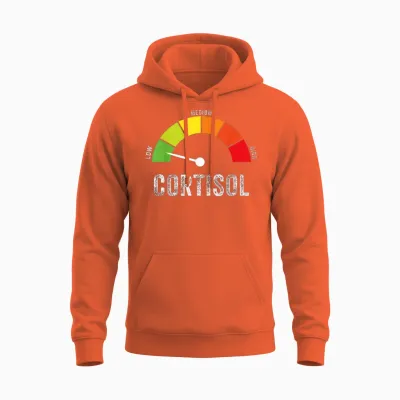 Low Cortisol Levels Meme Unisex Hoodie - Orange