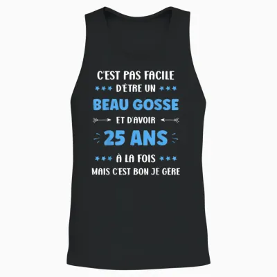 Funny Boy 25 Years Beautiful Gosse Birthday 25 Years Unisex Tank Top - Black