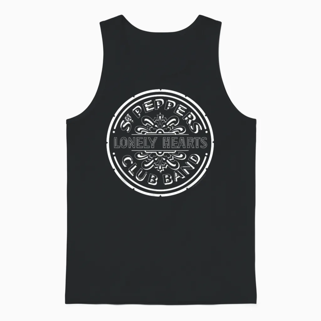 The Beatles Sgt Peppers Lonely Hearts Club Band Official Roc Unisex Tank Top in Black