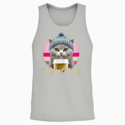 Lustige Katzen Mama Retro Outfit Kostüm Katzen Mutter Mamas Unisex Tank Top - Ash