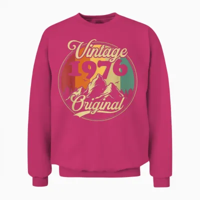 Original 1976 Vintage 50th Birthday Man Woman Gift Unisex Sweatshirt - Heliconia