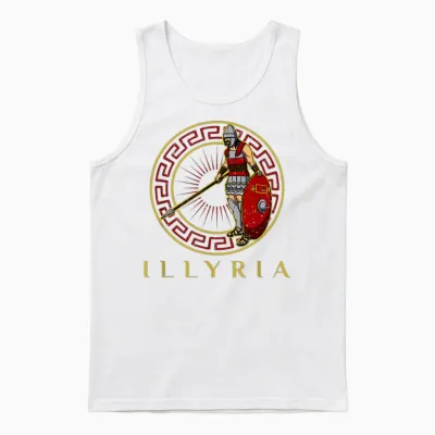 Balkan Souvenir Albanien National Krieger Albanisch Training Unisex Tank Top - White