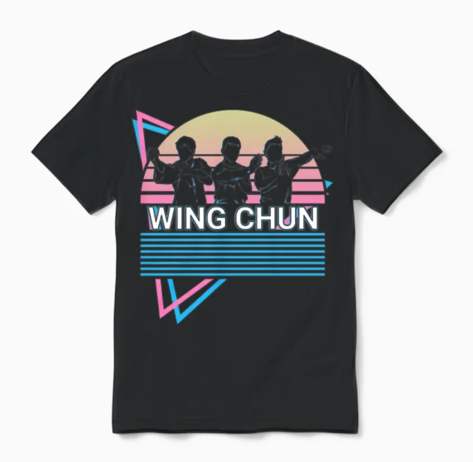Kung Fu Retro Unisex T-Shirt in Black