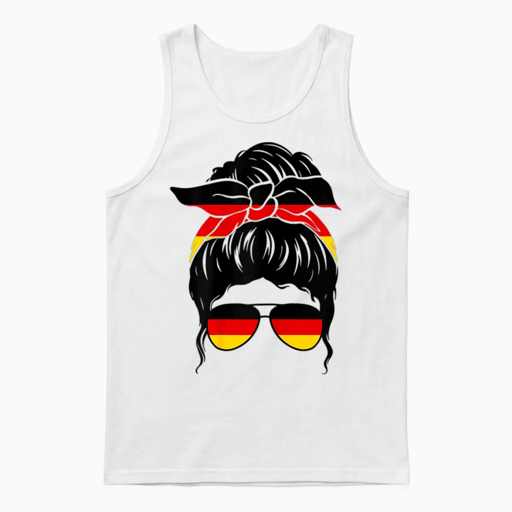Deutsches Mädchen Deutschland Deutsche Flagge Stolze Deutsche Frau Unisex Tank Top in White