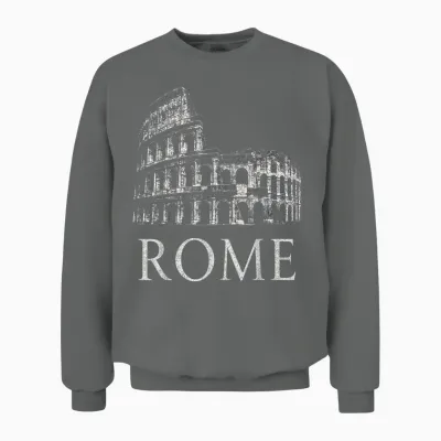 Colosseum Rome Italy Historical Monument Travel Ancient Unisex Sweatshirt - Graphite Heather
