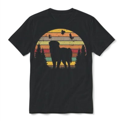 Leonberger Retro Unisex T-Shirt - Black