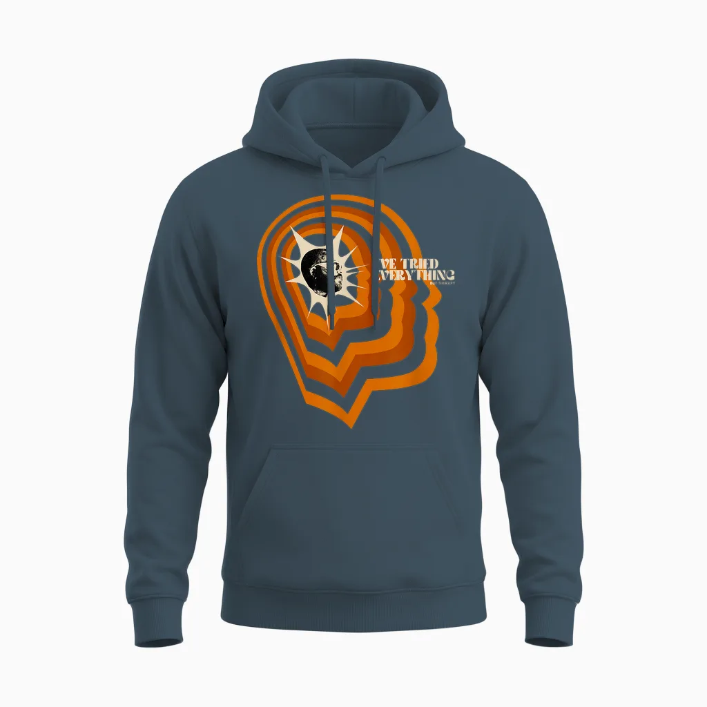 Teddy Floats Bang! T-Shirt, Black Unisex Hoodie in Dark Heather