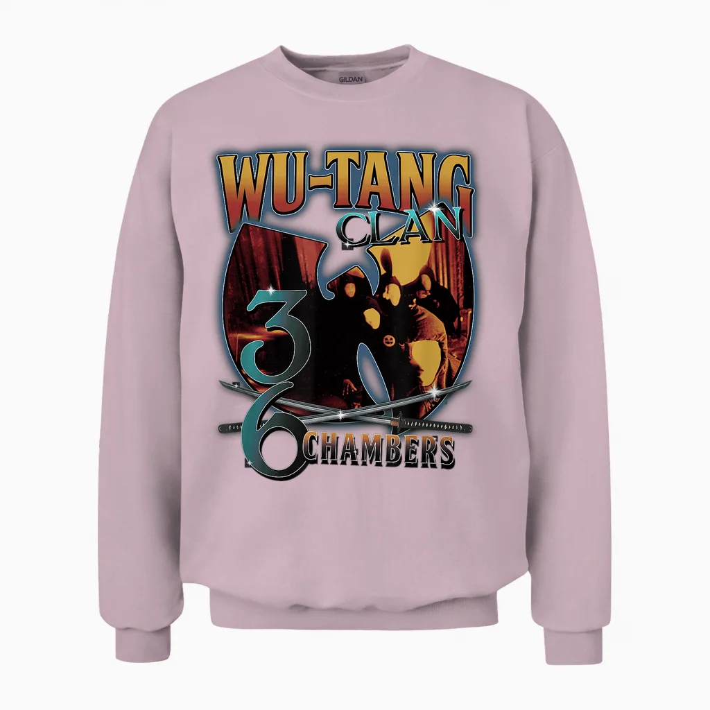 Photo of Clan Wu-Tang 36 Chambers Unisex Sweatshirt in Light Pink
