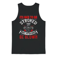 Nice to Be Stroked Funny Racing Mens Drag Race Unisex Tank Top - Black – 1