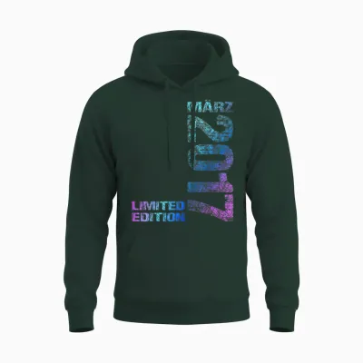 März 2017 Junge Mädchen 9. Geburtstag Limited Edition Unisex Hoodie - Forest