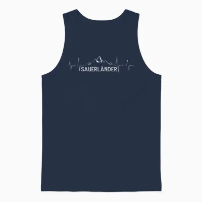 Sauerländer Herzschlag Ekg Sauerland Gebirge Heimat Unisex Tank Top - Navy