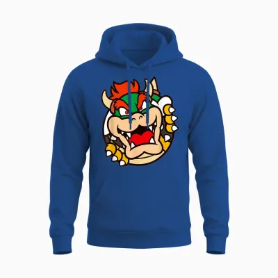 Super Mario Bros Bowser Big Koopa Breakout Portrait Unisex Hoodie - Royal