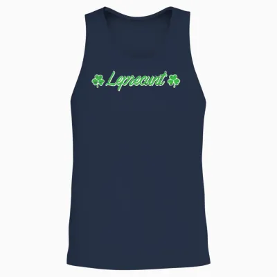 St Patricks Day Leprecunt Funny Saint Paddys Irish Men Women Unisex Tank Top - Navy