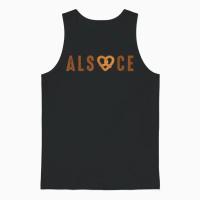 Alsace Pretzel Gift for Men Alsatian Women Alsatian Unisex Tank Top - Black