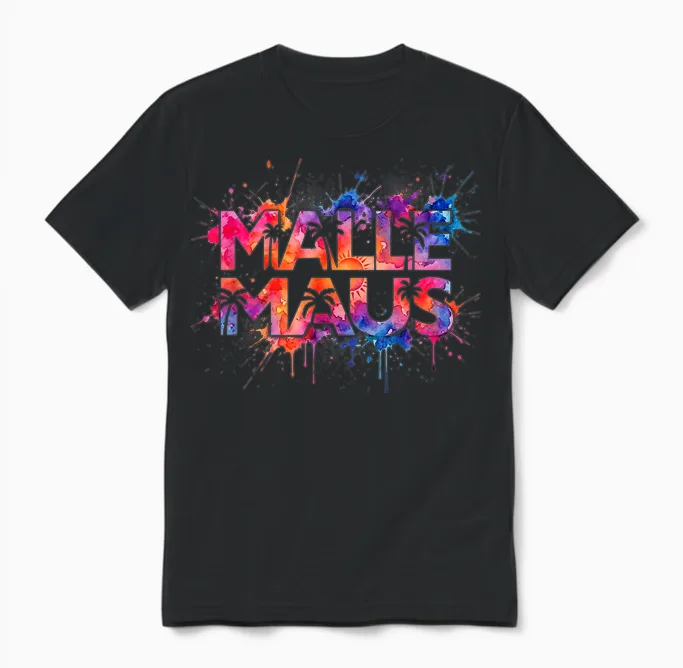 Malle Maus - Mallorca Party Outfit Junggesellinnenabschied Unisex T-Shirt in Black