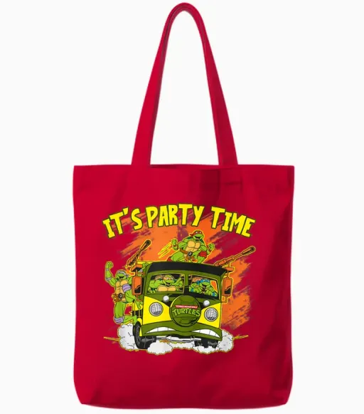 It's Party Time Tote Bags - Red