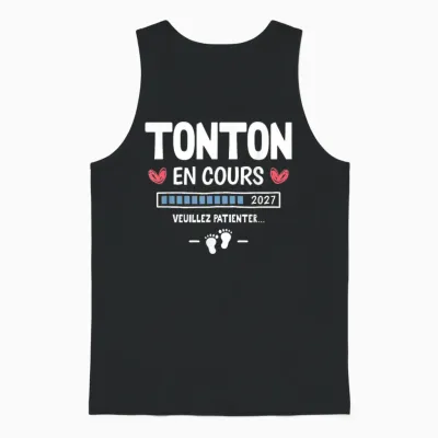 Tonton En Cours 2027 Annonce Bébé Tu Vas être Futur Tonton Unisex Tank Top - Black