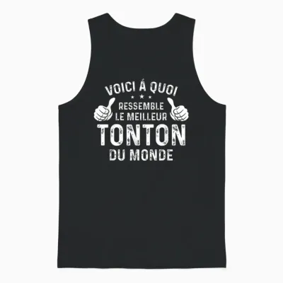 Here's What the World's Best Tonton Looks Like, Uncle Unisex Tank Top - Black