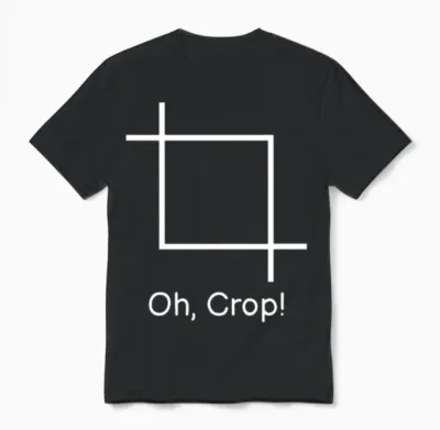 Funny Pun Joke Oh Crop Unisex T-Shirt - Black