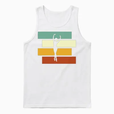 Dancing Retro Unisex Tank Top - White